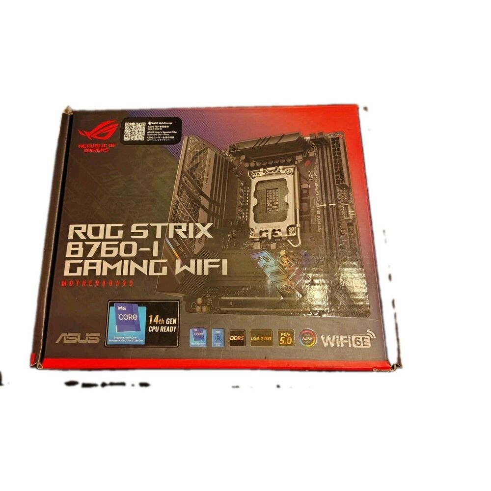 Asus ROG Strix B760-I Gaming WI-FI LGA 1700 Mini-ITX AMD DDR5 MoBo